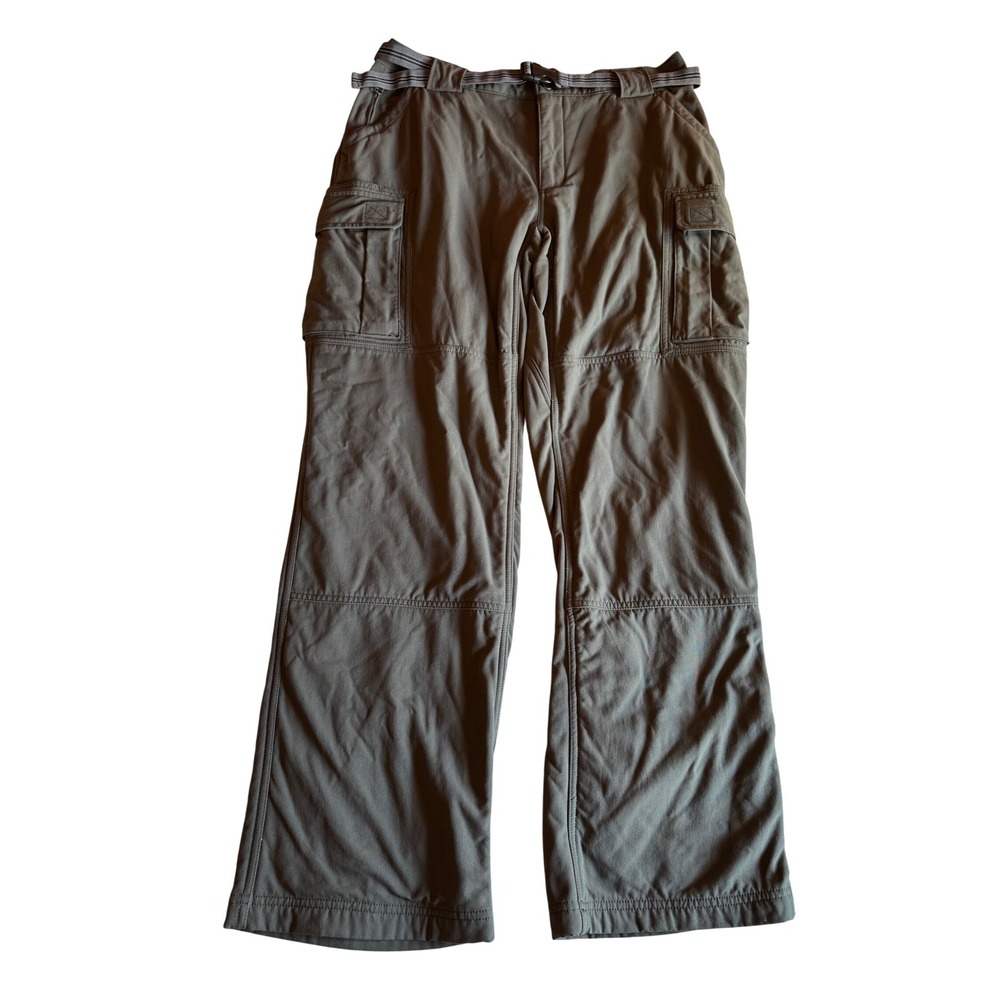 Duluth Trading Co Dry On The Fly Fleece Lined Cargo Pants Men L x 31 Gray Belt
